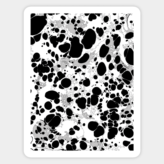 Monochrome Ink Mess Sticker by fivemmPaper